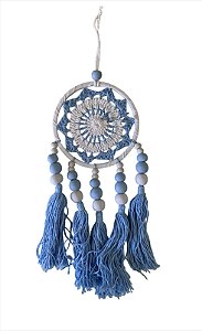 Mandala de Crochê Azul