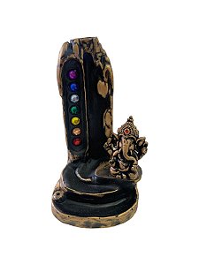 Incensário Cascata dos 7 Chakras com Ganesha