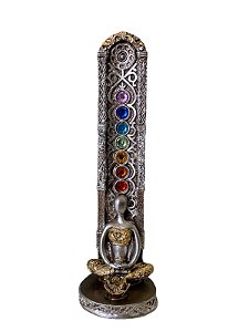 Incensário 7 Chakras \Prata e Dourado