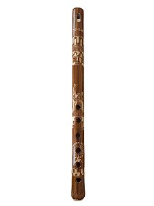 Flauta Bamboo Marrom Grande