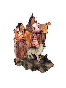 Estátua Indígenas e Lobo
