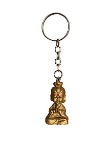 Chaveiro Mini Buda Dourado