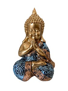 Buda Sidarta Dourado C/ Azul