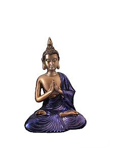 Buda Sidarta Sentado Roupa Azul