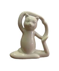 Gato Yoga Branco Porcelana