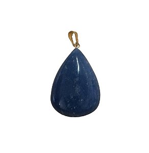Pingente Quartzo Azul P - Dourado