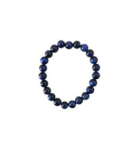 Pulseira Bolinha Olho de Tigre Azul