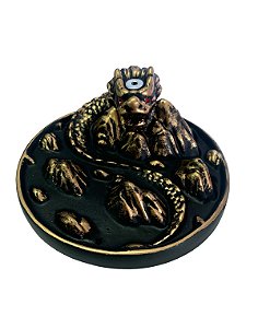 Incensário Cascata Dragão Dourado
