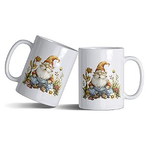Caneca Gnomo Chapéu Laranja