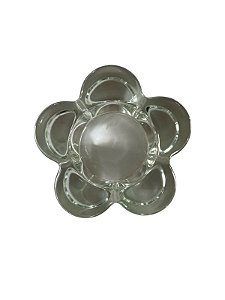 Porta Vela Vidro Flor G