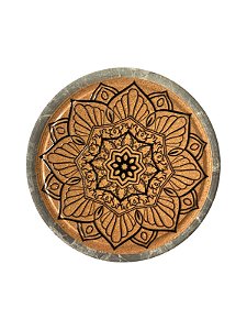Porta Copos Mandala de Porcelana