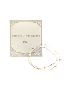 Pulseira Kabbalah 7 Nós Branca
