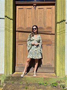 Vestido Lurex Curto - Verde Tamanho M