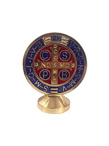 Medalha São Bento de Metal com Base de Apoio 5,5cm