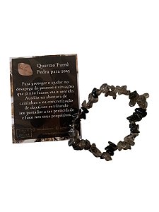 Pulseira Cascalho Quartzo Fumê