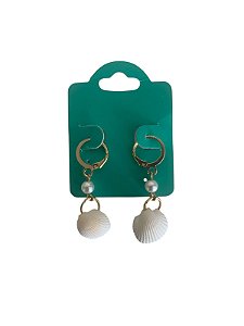 Par de Brincos Mini Concha