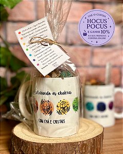 Caneca com kit Cristais