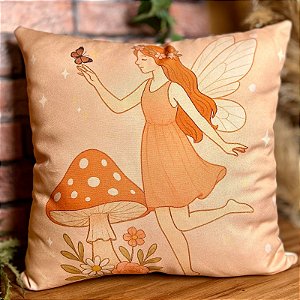 Capa Almofada Toque de Borboleta Jardim das Fadas