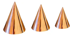 TRIO DE CONES COBRE DE RADIESTESIA P, M E G