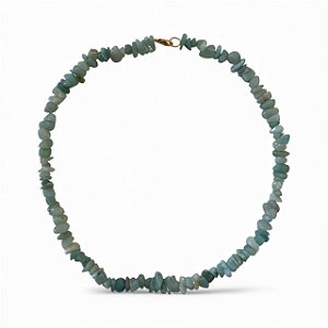Choker Cascalho Água Marinha