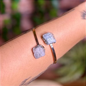 Bracelete Água-Marinha Dourado