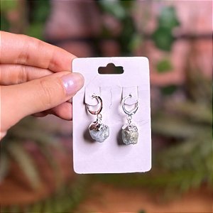 Brinco Água-Marinha Prata