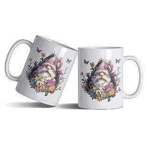 Caneca Gnomo Chapéu Rosa