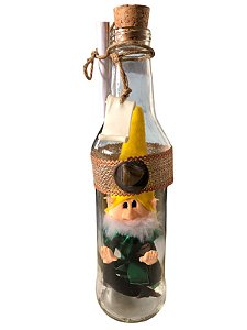 Duende na Garrafa Amarelo e verde