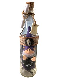 Duende na Garrafa Roxo/Preto