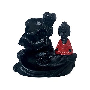 Incensário Cascata Buda Vermelho
