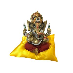 Ganesha na Almofada Vermelho