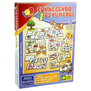 Brinquedo Educativo Jogo Pedagógico - Conhecendo os Numeros - Brinquedo Didatico de Madeira IOB Ref.163