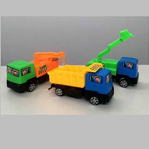 Kit Coleção Carrinhos 25 Peças Caminhões e Carretas Brinquedo