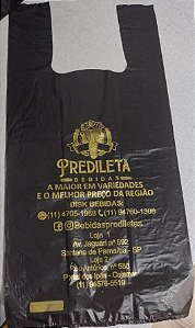 10 mil unidades - Sacolas Plásticas tamanho 40x50 - Modelo Alça Camiseta - 1 Lado 1 Cor