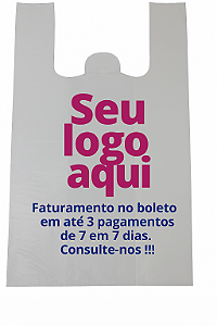 30 mil unidades de Sacolas Plásticas em 2 cores (1 cor dos 2 lados ou 2 cores em 1 lado)