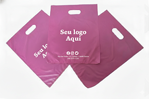 10 mil unidades sacola alça vazada 40x50 0,06 em 1 cor