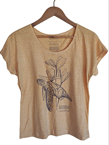 Baby Look Tartaruga Flor