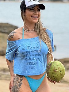 Cropped Adulto - Ela ama praia