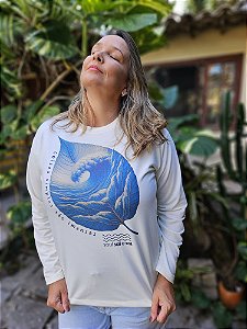 Casaco Moletinho Offwhite - Folha Onda