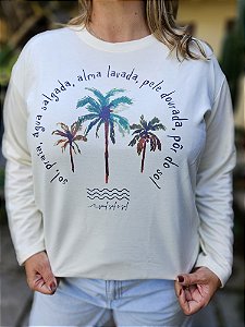 Casaco Moletinho Offwhite - 3 coqueiros