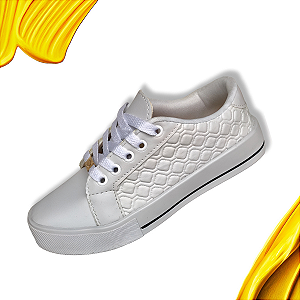Tênis Vanessa Fashions Sapatênis Feminino Napa Croco Trançado 1025