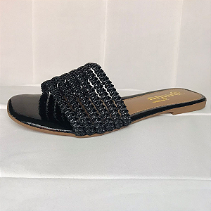 Sandália Rasteira Bruna Paris Metalizada Lisa E Colorida