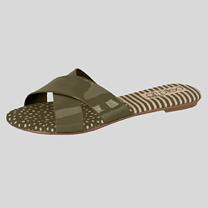 Tamanco Beira Rio Verniz Rasteira Tiras Cruzadas 8237.284