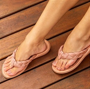 Tamanco Tira Trançada Conforto Anabela Salto Baixo 8224.853