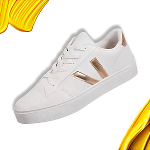 Tênis Vanessa Feminino Napa Com Listras Casual 1043-B