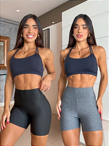 Kit 2 Shorts Suplex Confortável Meia Coxa Para O Dia A Dia