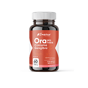 Ora Pró Nóbis + Cúrcuma + Gengibre - 500mg - 60 Cápsulas