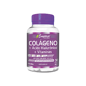 Colágeno + Ácido Hialurônico + Vitaminas - 500mg - 30 Cápsulas