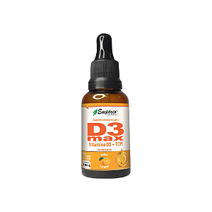 D3 Max - Vitamina D3 + TCM - Sabor Laranja - 10ml