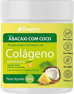 1366 Colágeno Peptídeos em Pó Sabor Abacaxi com Coco